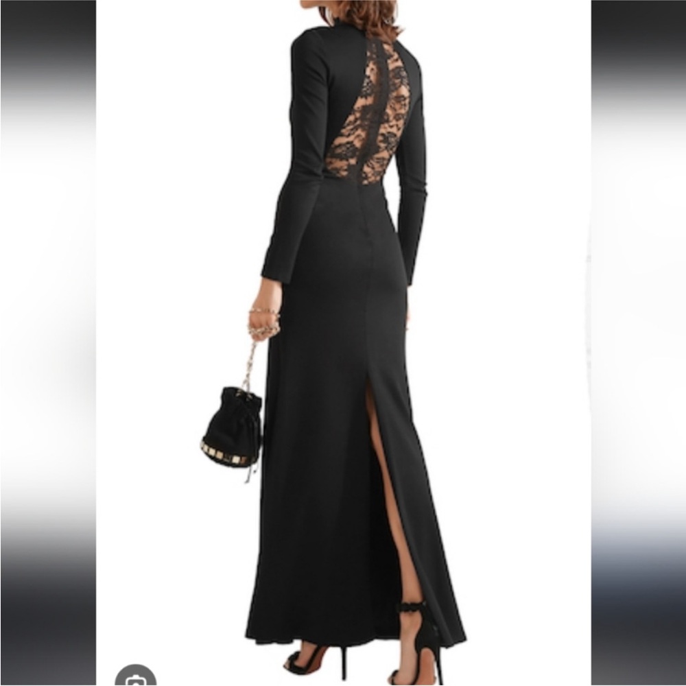 It’s “Lacey” the Elegant Black Long Sleeve Lace Back Dress by Alice + Olivia💫